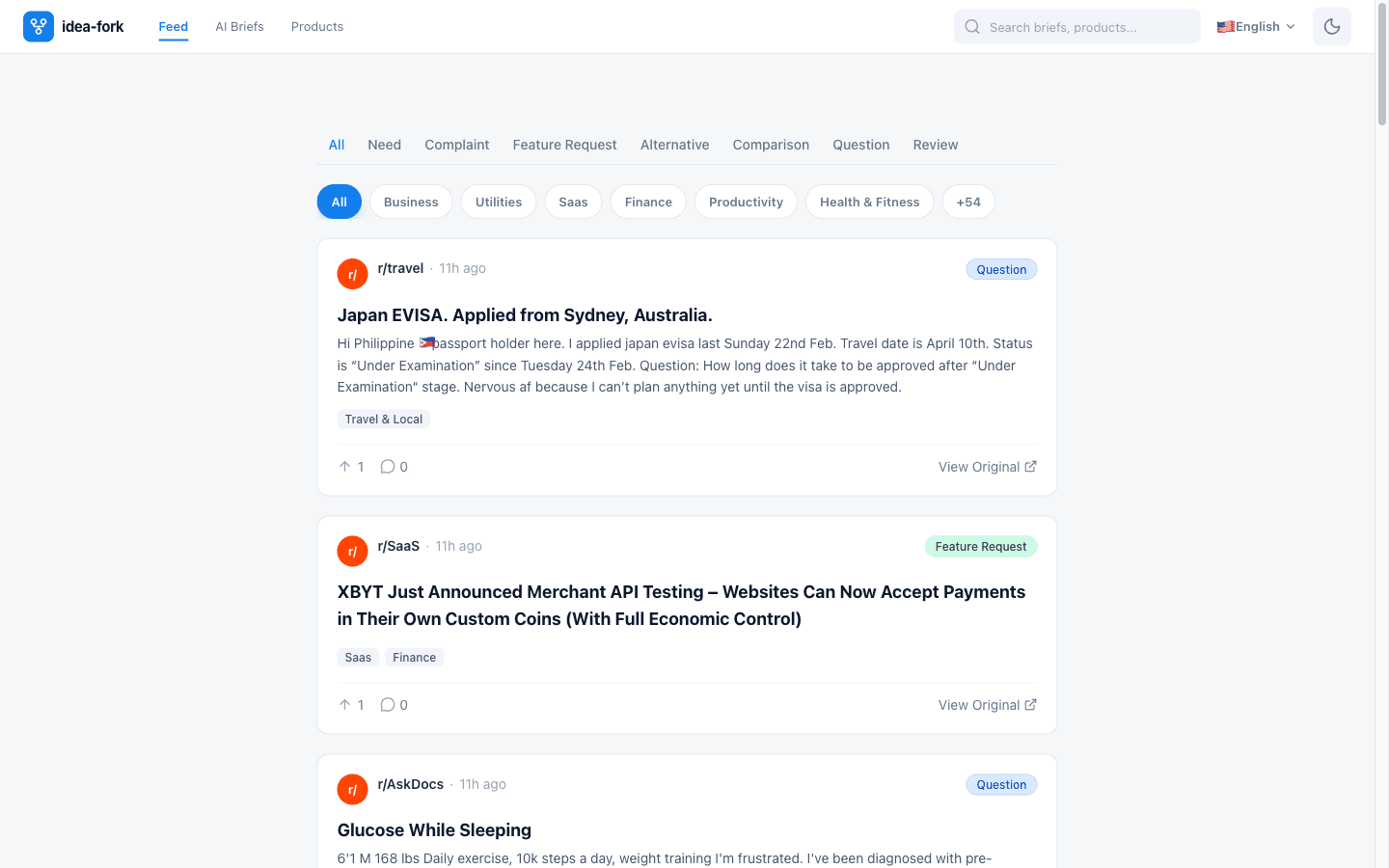 Idea Fork — Product Hunt for Problems — 4