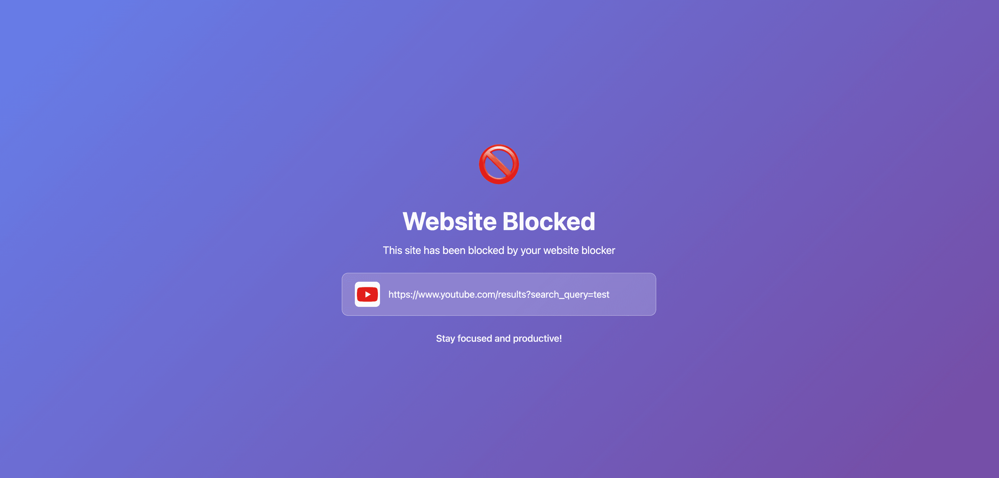 Permanent Site Blocker — Chrome Extension — 2